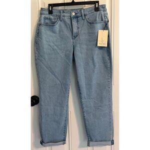 New! NYJD Margot Girlfriend Women's Jeans with Roll Cuffs size 10P